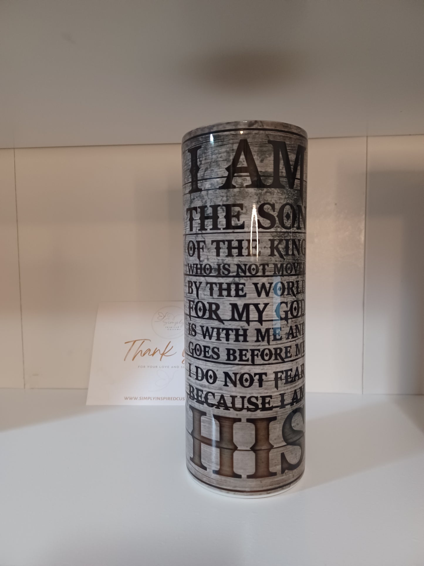 I AM HIS tumbler