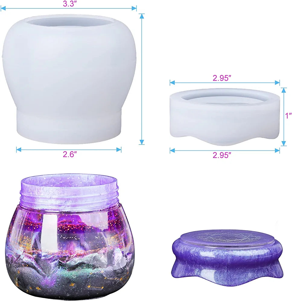 Green Pisces Resin Jar