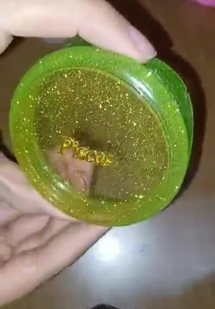 Green Pisces Resin Jar